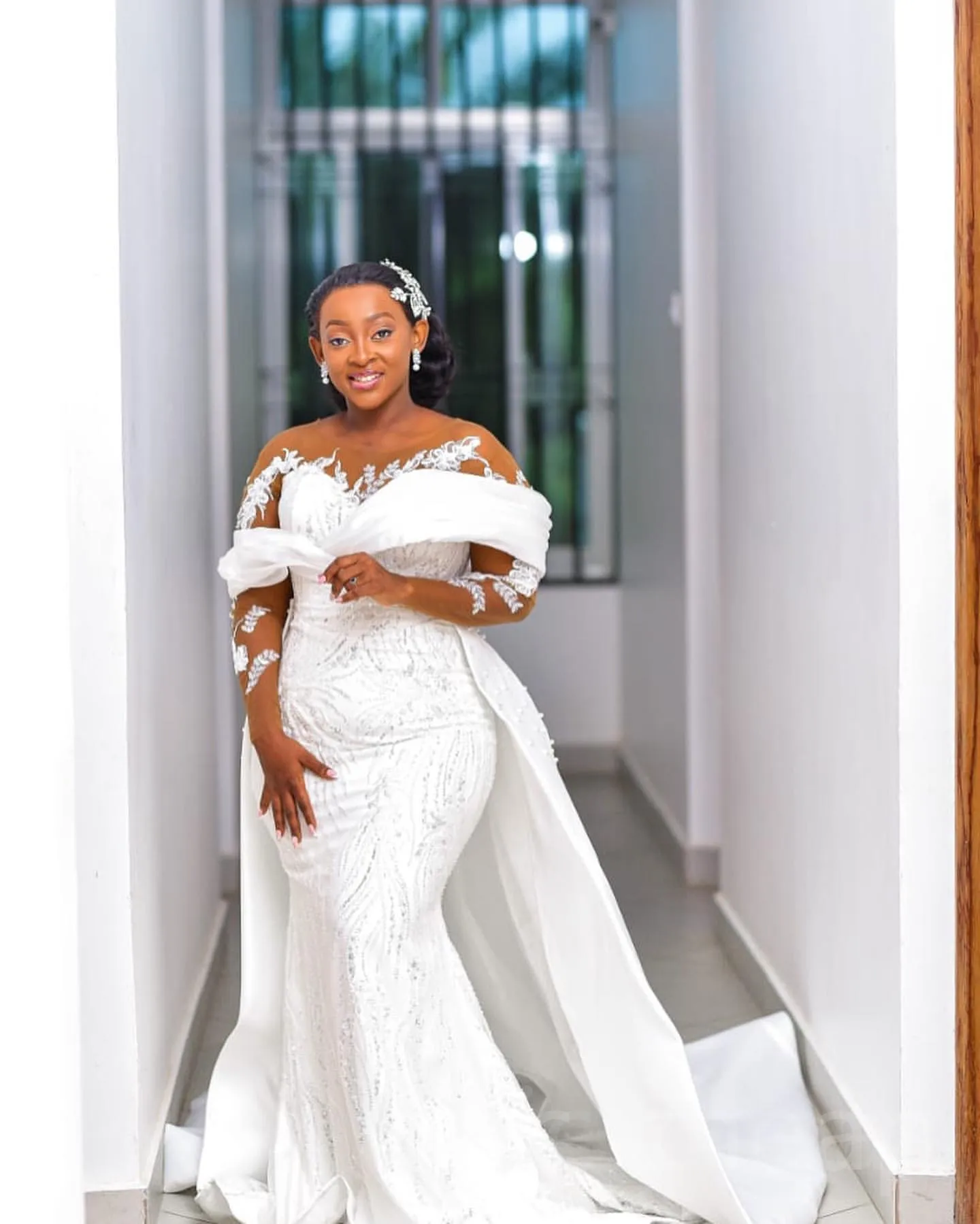 White lace sequin dress deals