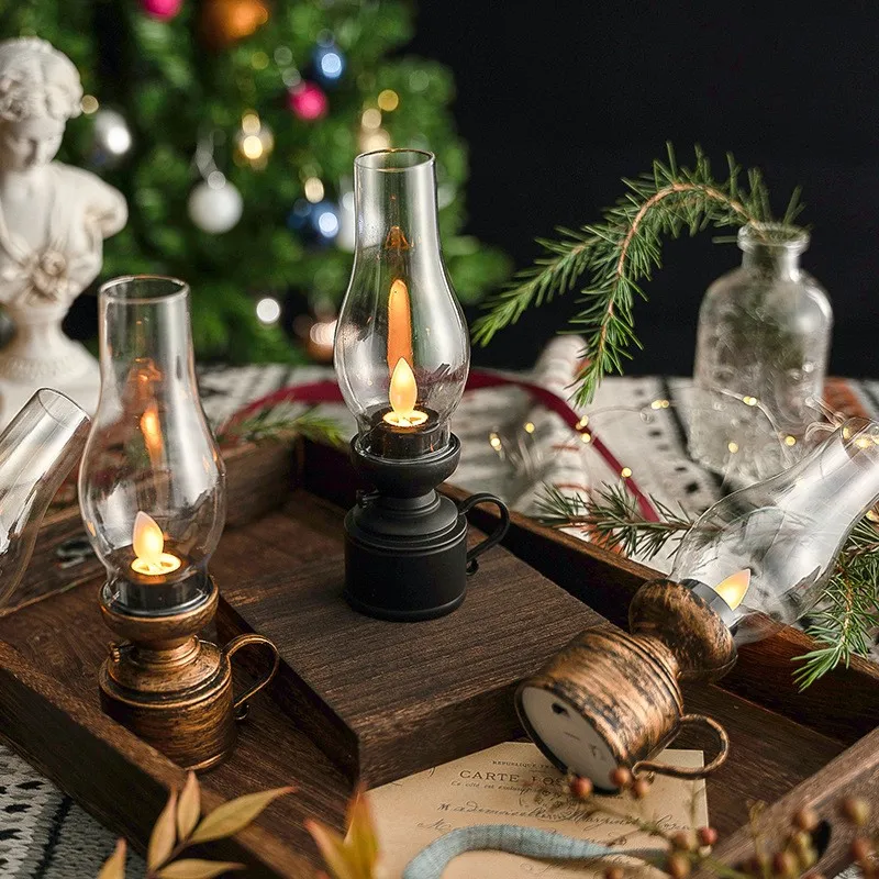 LED Rustic Oil Lamp Vintage Plastic Flameless Candle Home Decor From Homepro19 6.34 DHgate.Com