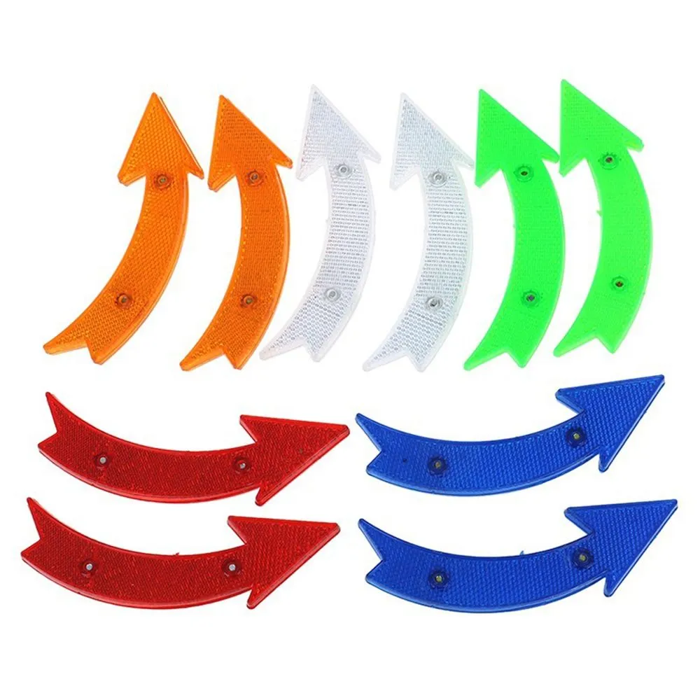 Unique Bargains 8 Pcs Round Stick-on Safety Spoke Reflective Self Adhesive Reflector For Motorcycle Bicycle Bike Red