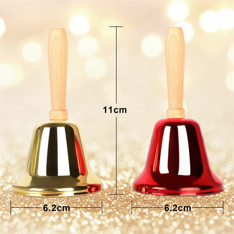 Santa Claus Hand Bell Set Back Gold And Silver Jingle Bells For Christmas School Restaurant And Xmas Decorations From Homepro17 7.34 DHgate.Com