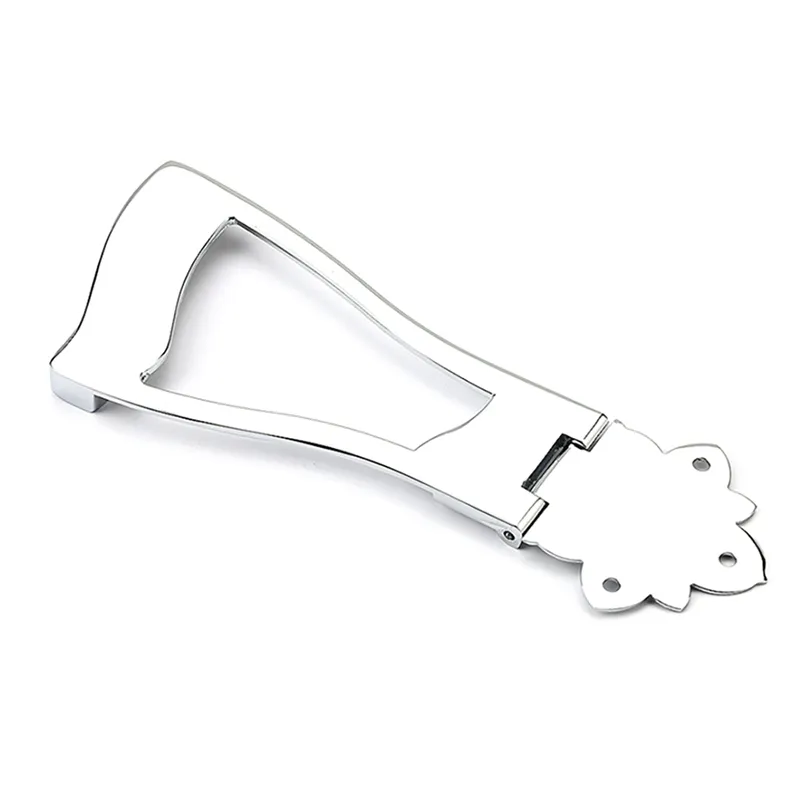 Chrome 6 String Guitar Tailpiece Trapeze Silvery Open Frame For Archtop Guitar