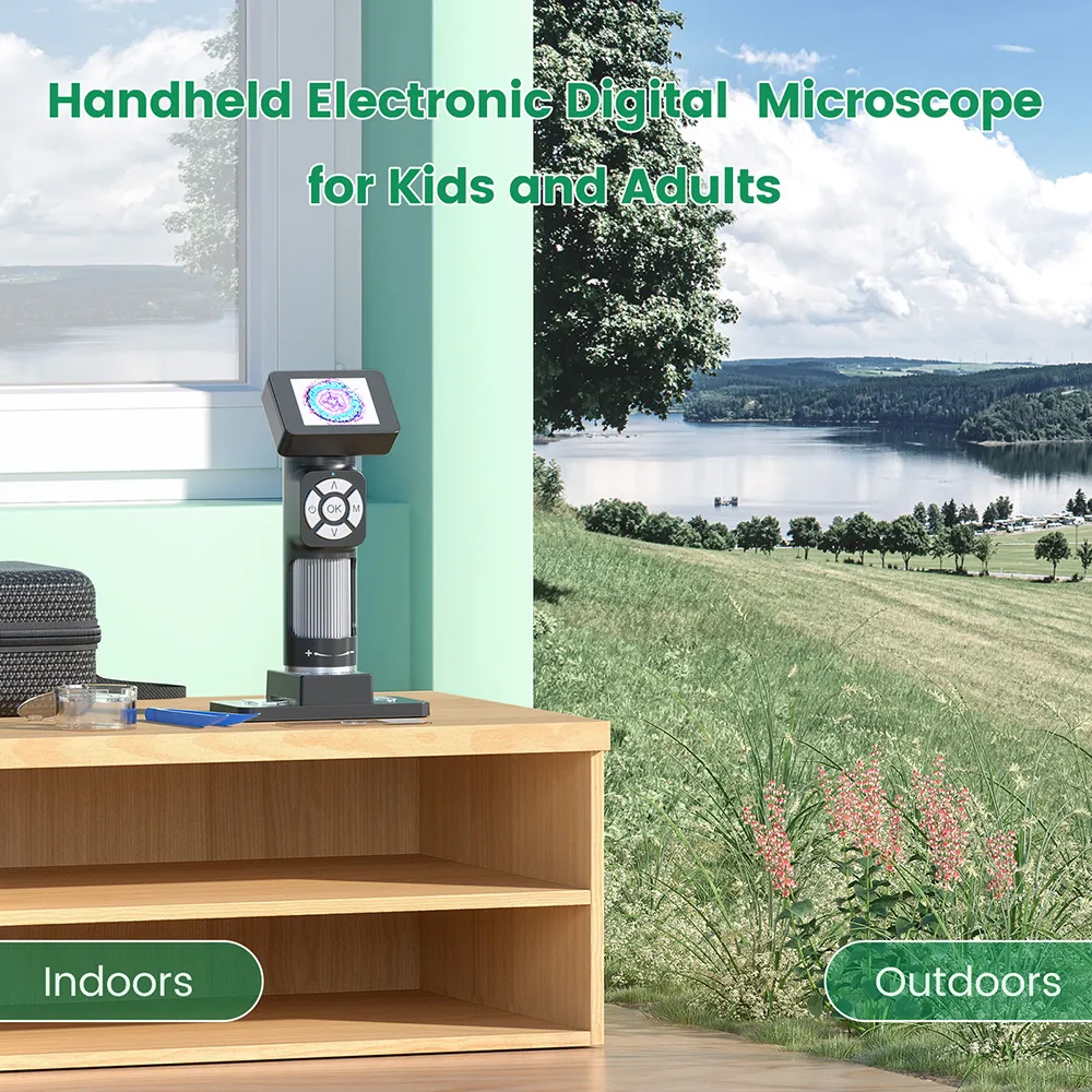 Mineup 500X Handheld Digital Microscope, 2MP 1920x1080P 2.0inch IPS HD