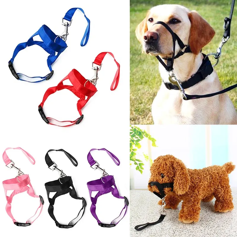Adjustable Dog Gentle Leader Harness No-Pull Training Leash with