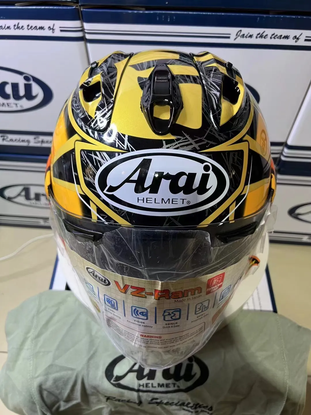 DHgate.com:VZ-RAM Style Open Face Motorcycle Helmet - Gold