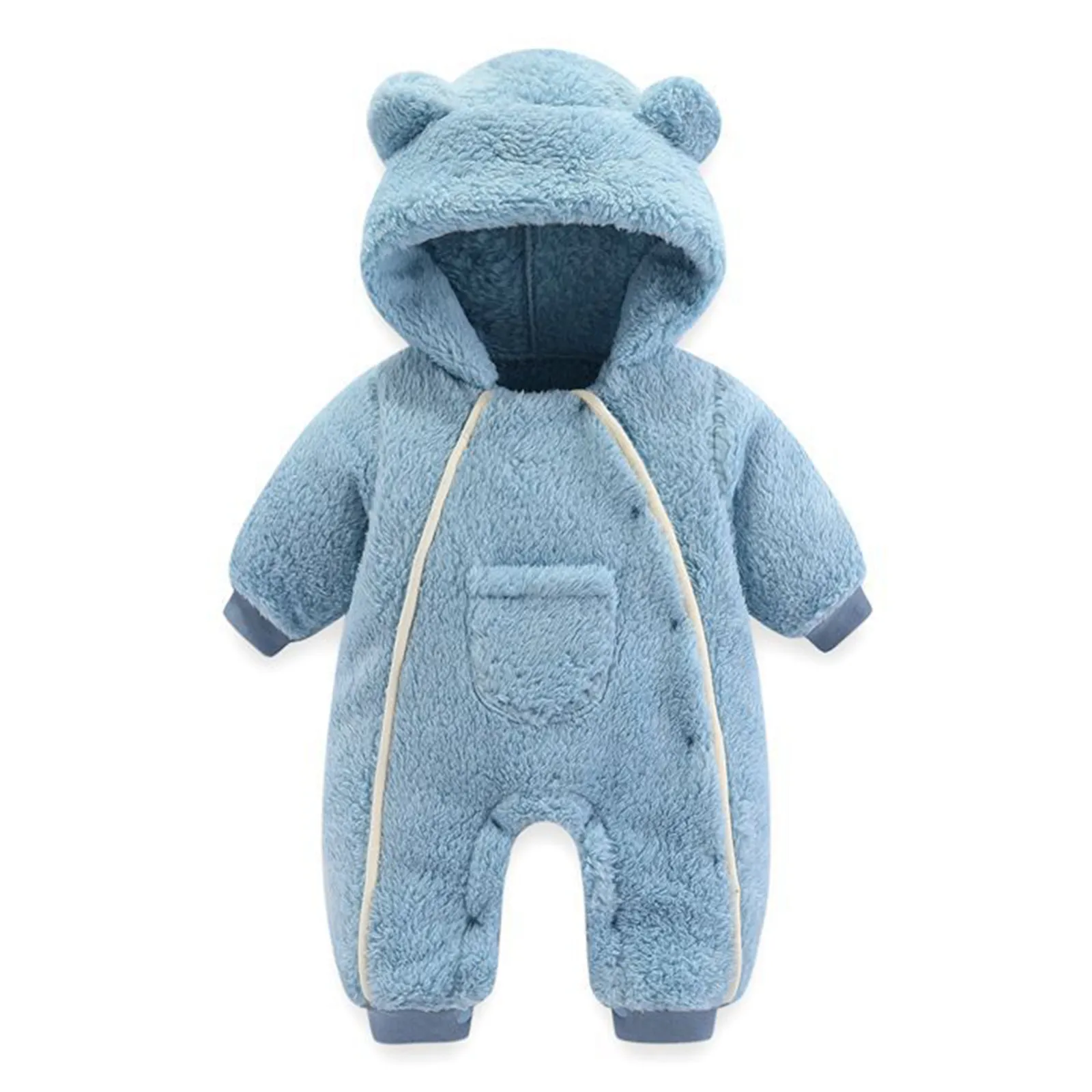 Newborn Warm Hooded Teddy Bear Romper Cozy Fleece Winter Jumpsuit From Yichu02 20.21 DHgate.Com