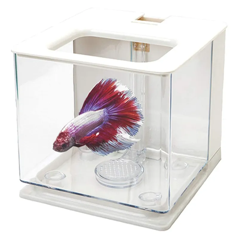 Small Self Cleaning Betta Fish Tank For Aquariums Easy To Change Water With Acrylic Plastic Waste Management Construction From Quanyuanfacai Vendor 27.75 DHgate.Com