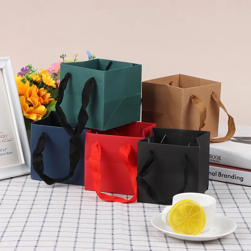 Wholesale Portable Square Kraft Paper Shopee Gift Bag For Flowers Birthdays And Weddings From Homepro19 3.03 DHgate.Com