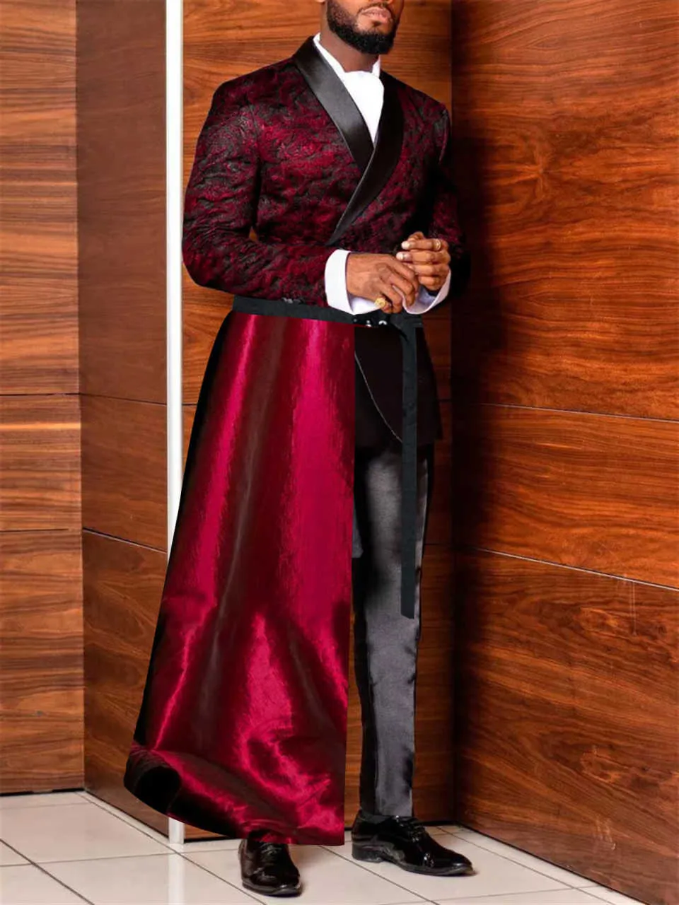 mens burgundy dress coat Shop I Uomo Burgundy 100% Wool Blazer main image 1