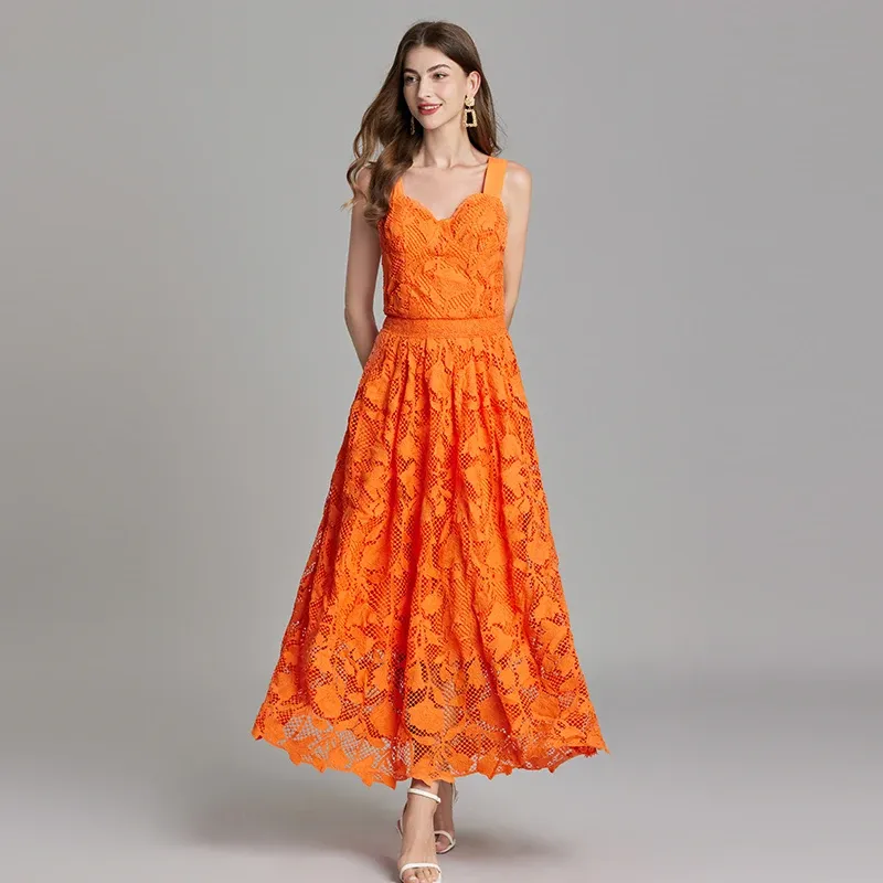 knee length dresses for ladies Spring-Summer Orange Sequin Bodycon Mini Dress