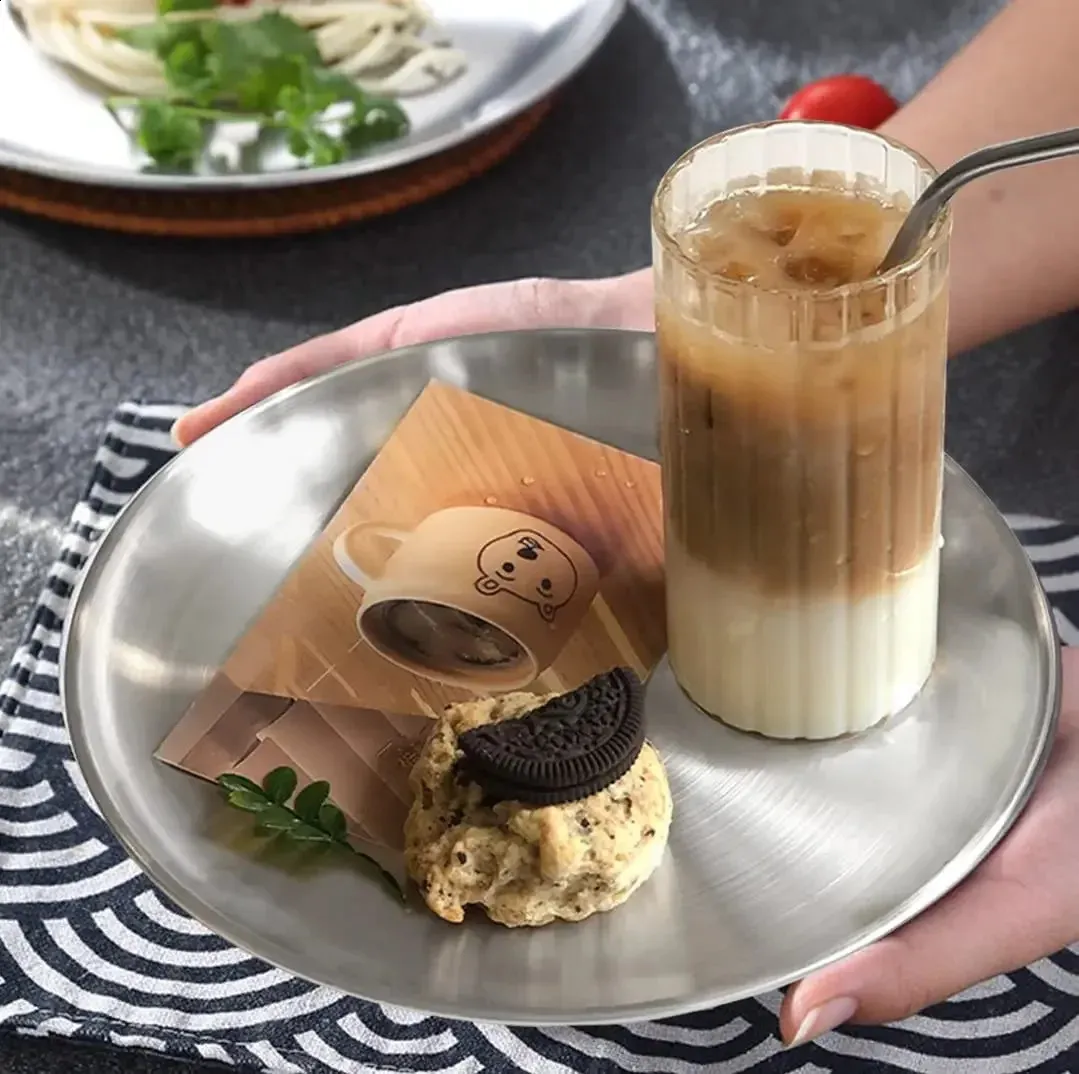 Placas Para Acampar 4 Paquete, 20 Cm Circular, Acero Inoxidable 304,  Duradero Para Barbacoa, Bocadillos, Ensalada De 22,31 € | DHgate, image size:1079x1074