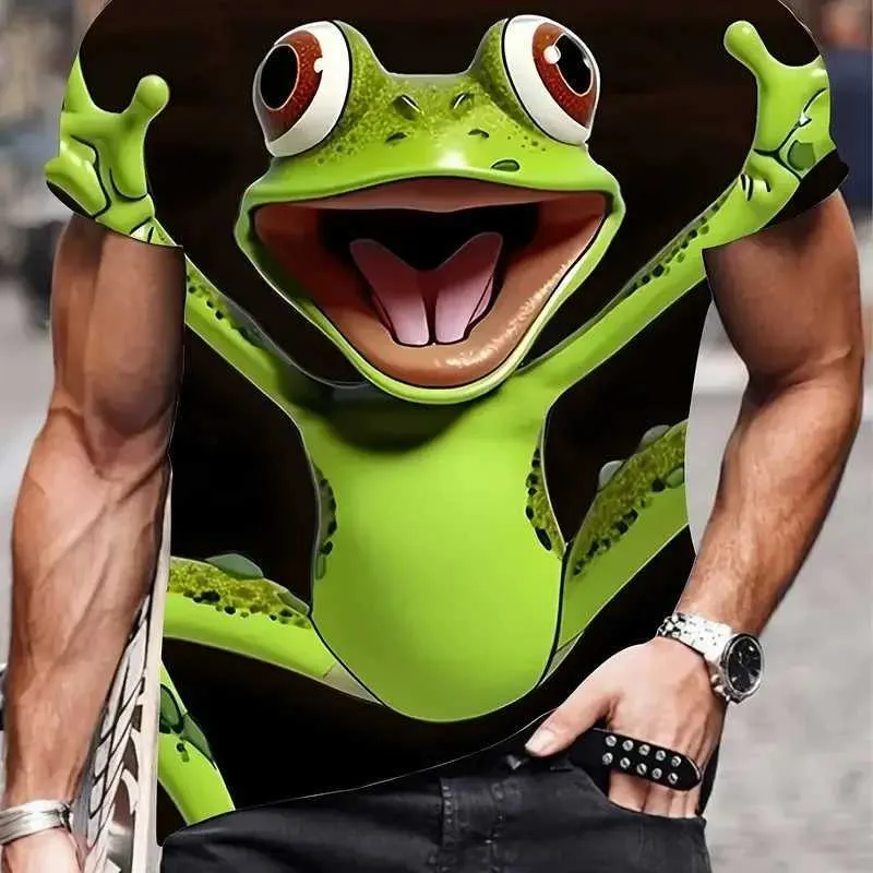 Save Big on Bulk T Shirt With Frog Funny Animal T Shirt: Men's Tree Frog  Tee 3D Printed Short Sleeve Summer Top Best Deals on DHgate