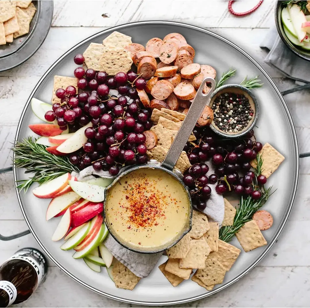 Placas Para Acampar 4 Paquete, 20 Cm Circular, Acero Inoxidable 304,  Duradero Para Barbacoa, Bocadillos, Ensalada De 22,31 € | DHgate, image size:1079x1074