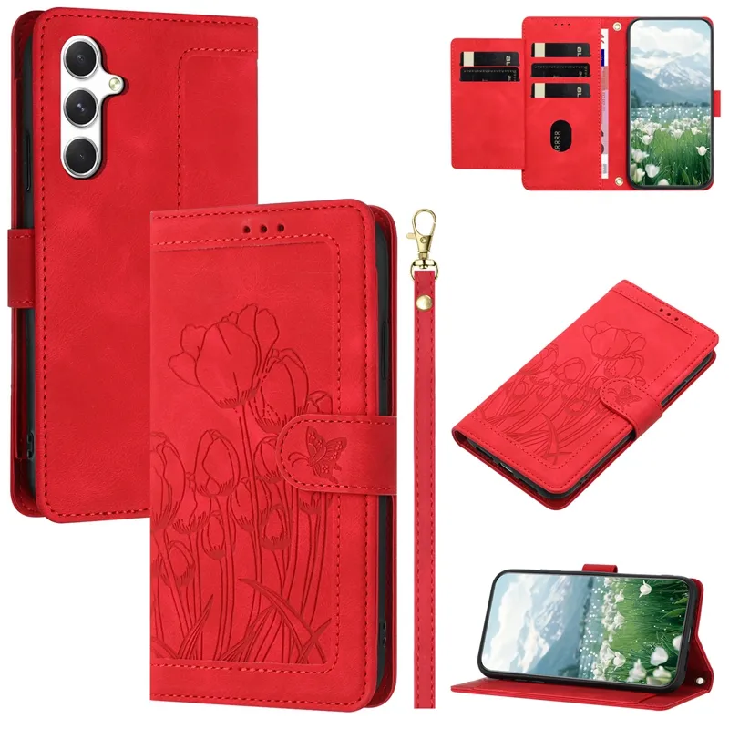 For Xiaomi Redmi Note 12 Pro 5G / Poco X5 Pro 5G - Magnetic Buckle Rhombus Texture Leather Phone Case Red