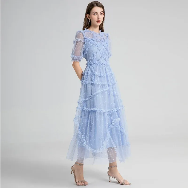 knee length dresses for ladies Textured Midi Dress – English Factory