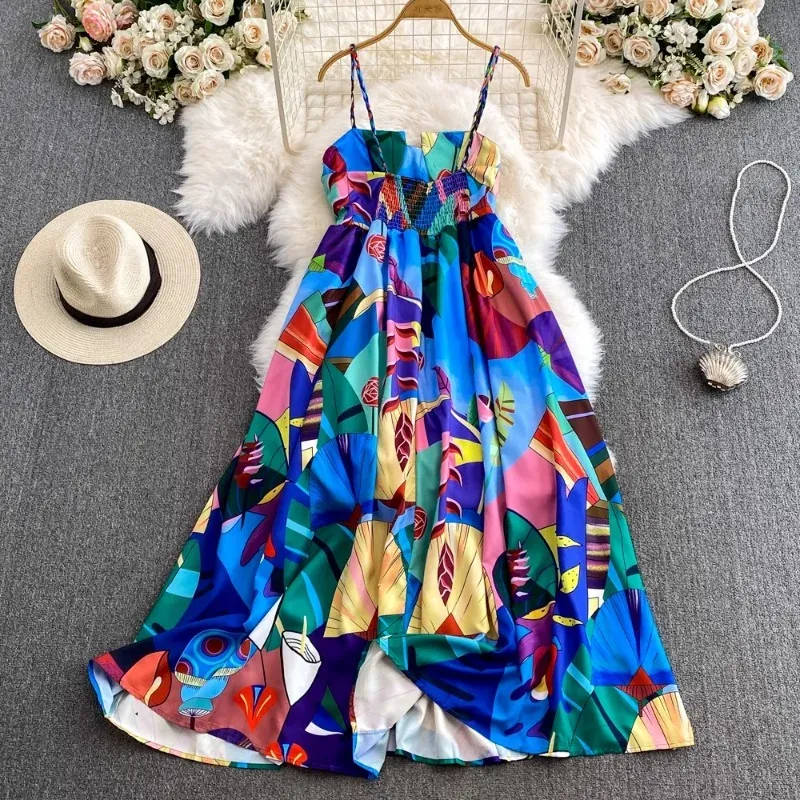blue dress for baby girl Golden Hour Goddess Flowy Maxi Sundress | Cutout Maxi Dress | Backless Flowy Maxi main image 0