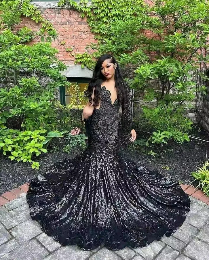 Sparkly Black Mermaid Formal Dress Customized... From Babynice666, $175.79  | DHgate.Com