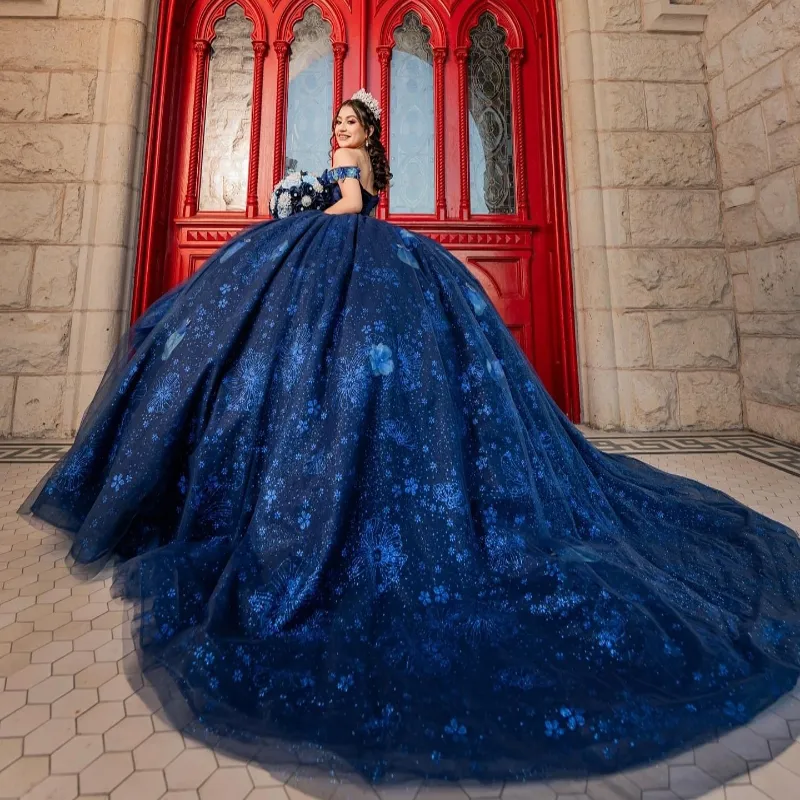 womens blue dress Navy Blue Long Prom Dress with Gold Sequins