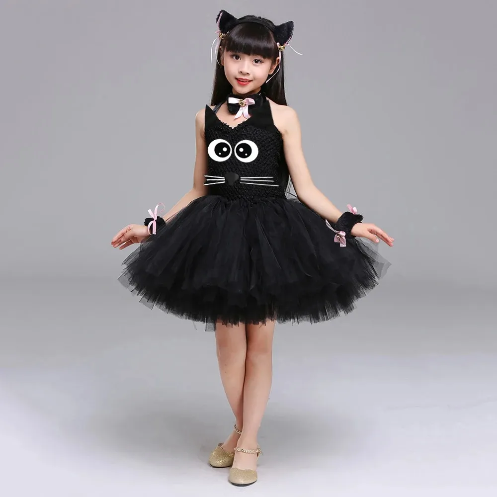 Black Cat Tutu Dress Costume For Kids Toddler Girl Halloween Party Outfit,  Birthday Performance, Soft Tutu & Bow From Uledemode_official, $18.04 |  DHgate.Com