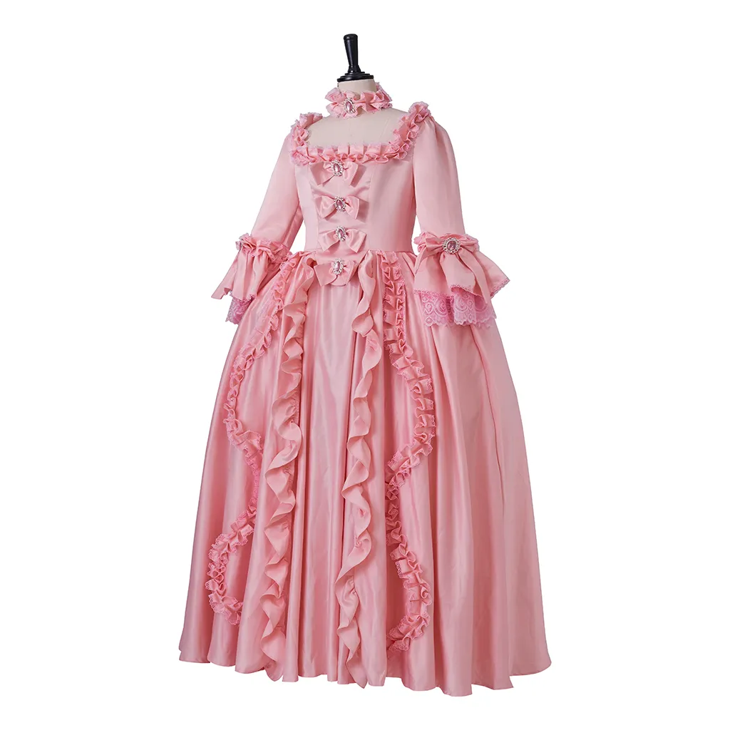 marie antoinette pink dress 2022 Purple Flower Jacquard Victorian Day Dress Vintage Masquerade Ball Gown Reenactment Theater Costume