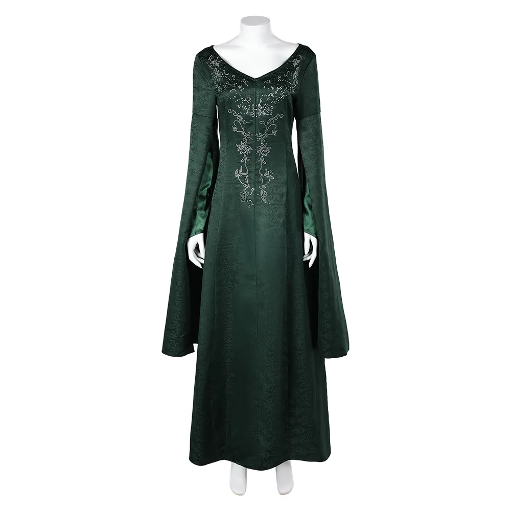 slim fit dress slacks TV House of the Dragon Alicent Hightower Women Green Dress With Veil C –  TrendsinCosplay main image 1