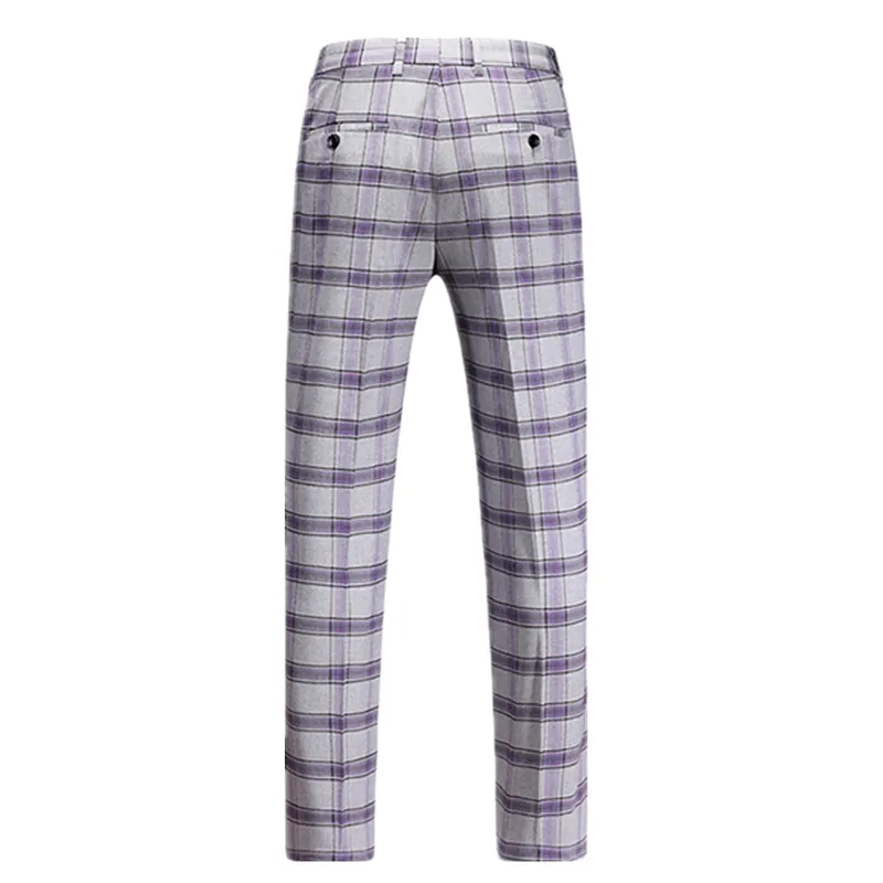 Gray Groomsmen Suits Inspired Slim Fit Dress Pants Stylish Purple Striped  Trousers For Men, Available In Extended Sizes From Uledemode_official,  $94.25 | DHgate.Com