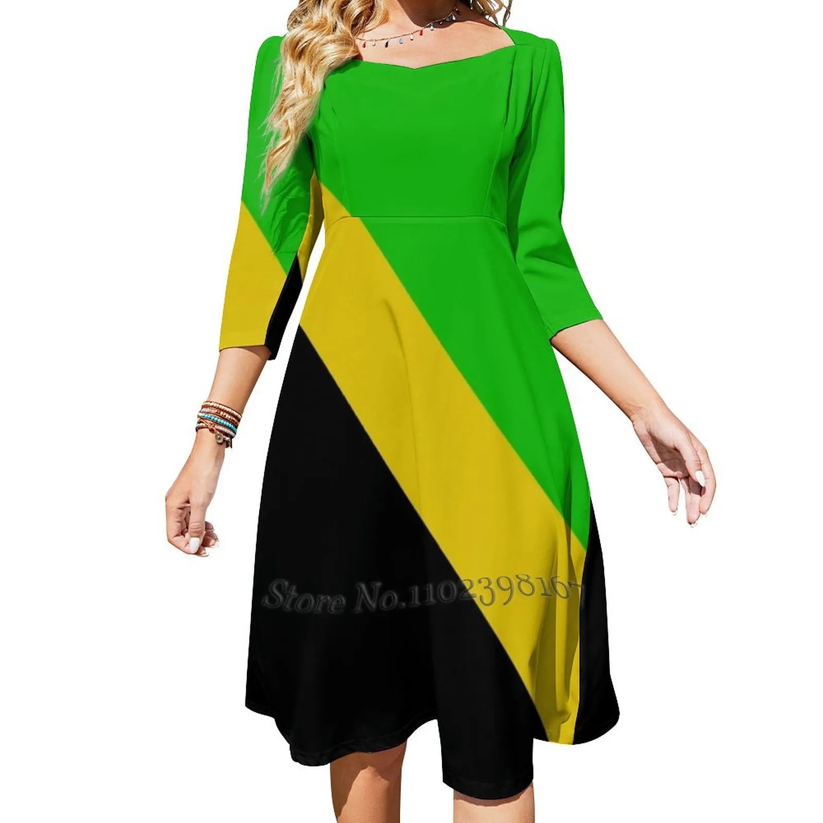 Jamaican Flag Concept Fit and Flare Mini Dress for Women, Polyester Spandex, Summer Casual from Dhgate Basic & Casual Dresses - price 65.68 Jamaican Flag Concept Fit and Flare Mini Dress for Women, Polyester Spandex, Summer Casual from Dhgate Basic & Casual Dresses - price 65.68