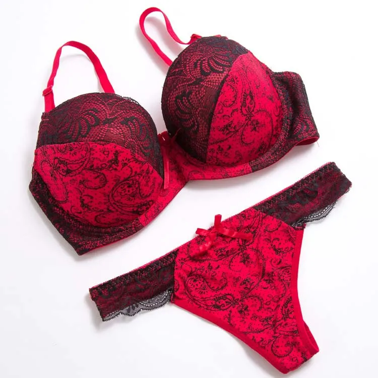 Tops deep V bra set solid C D DD E F cup bralette push up bra lace lingerie  big bust women bras from Dhgate Bras