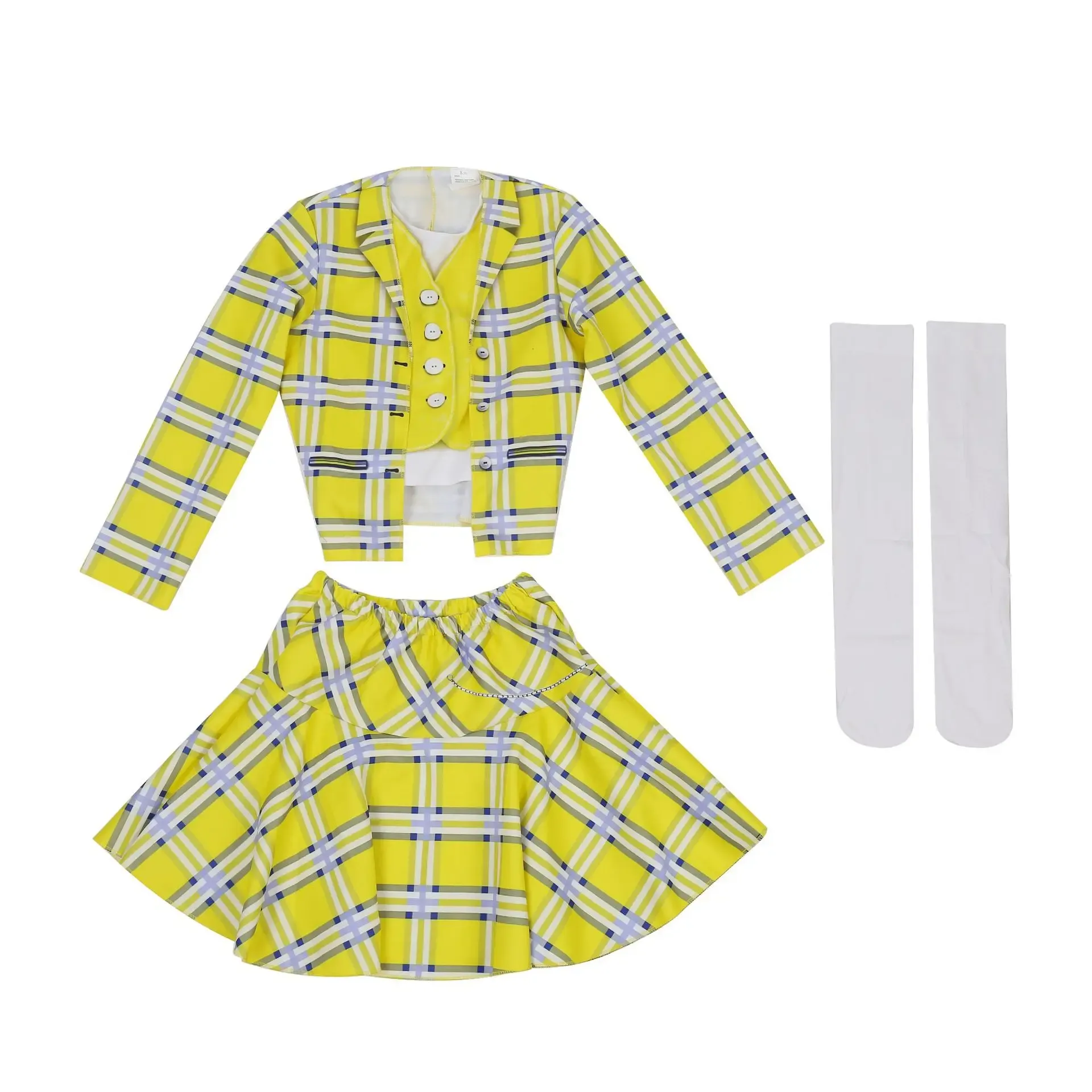Mini Skirt Outfit Yellow Checkered Skirt And Jacket Clothes Plaid