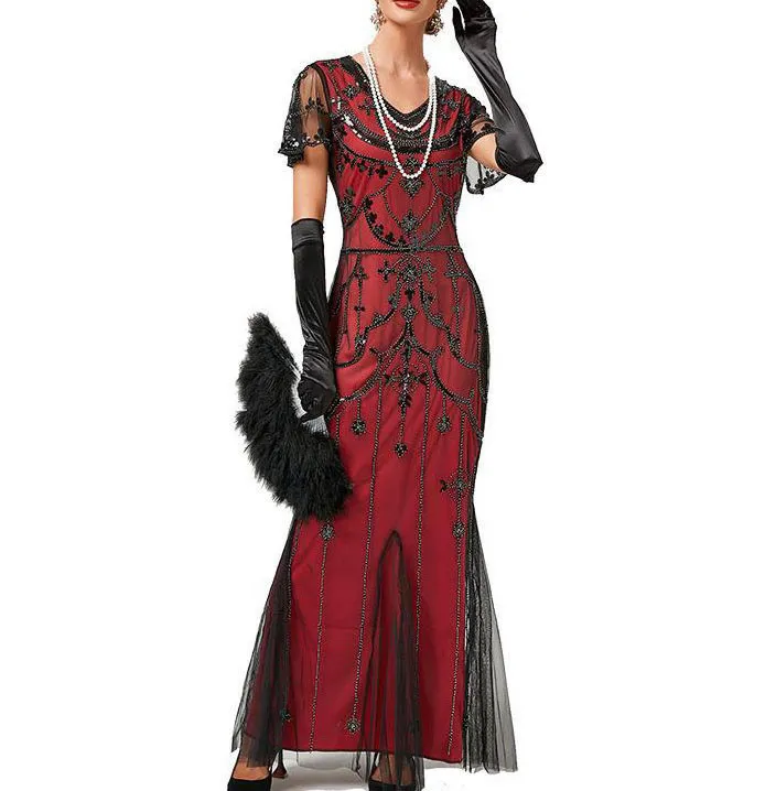 chinese dress ladies McCall 5719: 1920s Plus Size Womens Flapper Dress 40 Bust Vintage Sewi   Vintage4me2