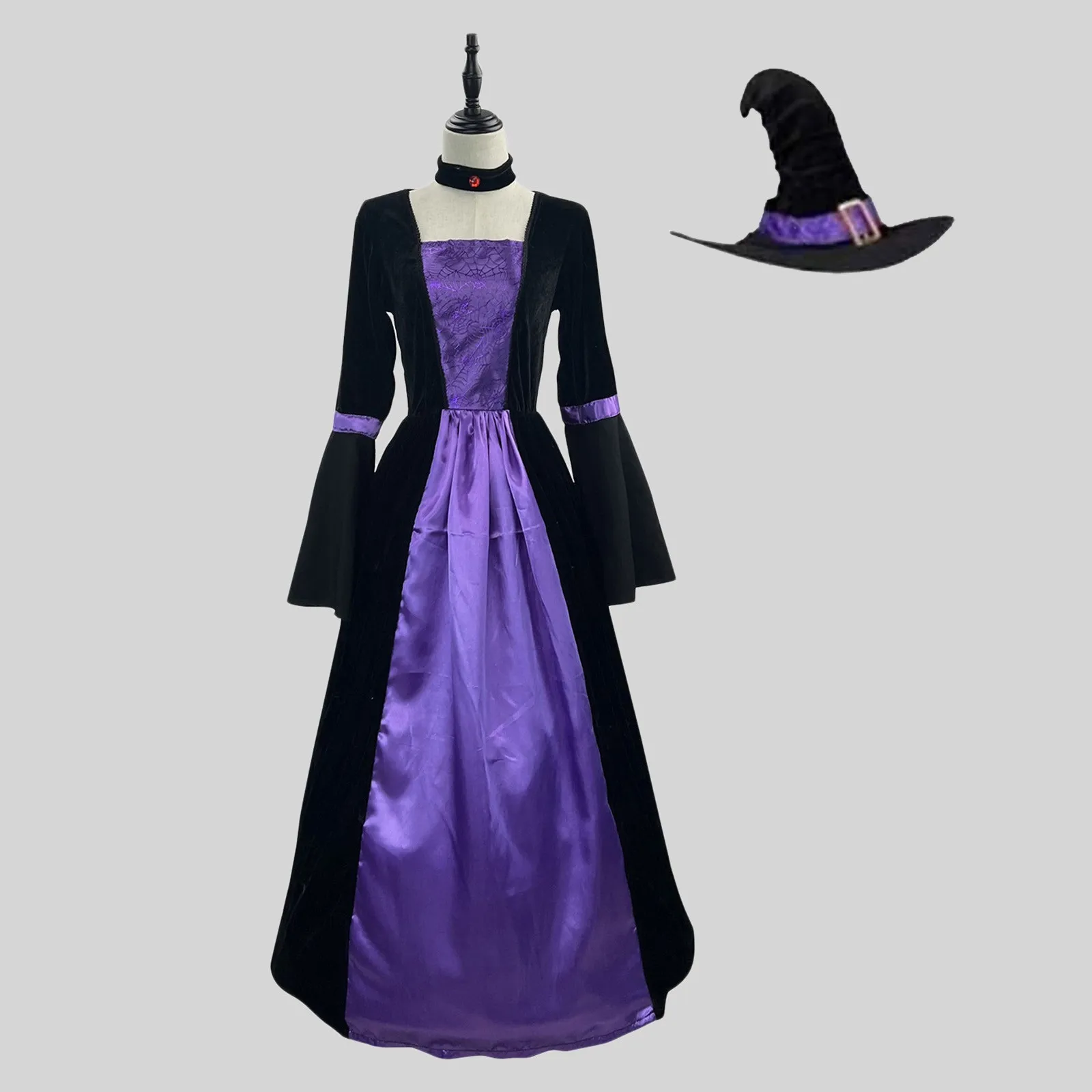Halloween Dresses For Women Witch Costume With Hat Medieval Retro  Renaissance Dress For Halloween Dress Up From Uledemode_official, $45.62 |  DHgate.Com