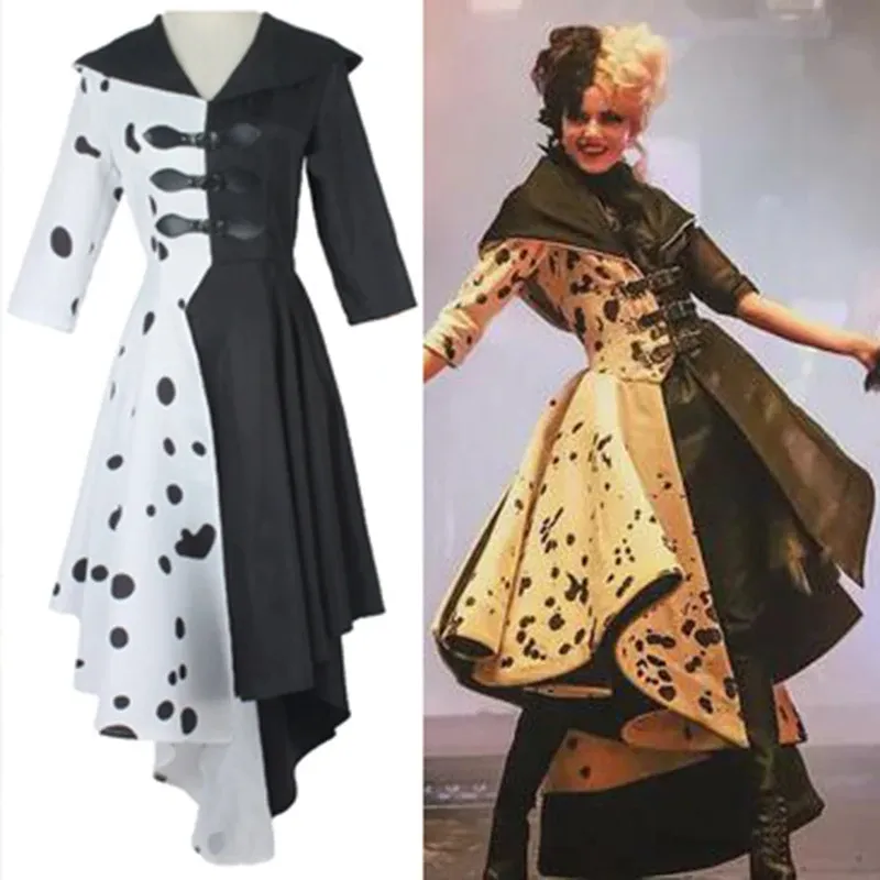 Cruella De Vil Cosplay Costume Dress Set With Gloves... From  Uledemode_official, $14.63 | DHgate.Com
