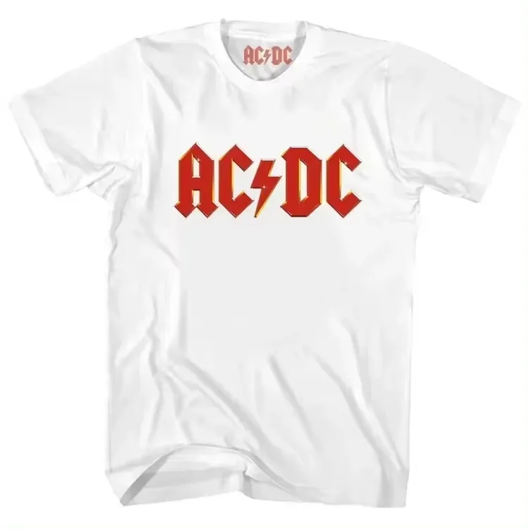 AC DC Cotton Broadcloth T Shirt for Men and Women, Short Sleeve Casual ...