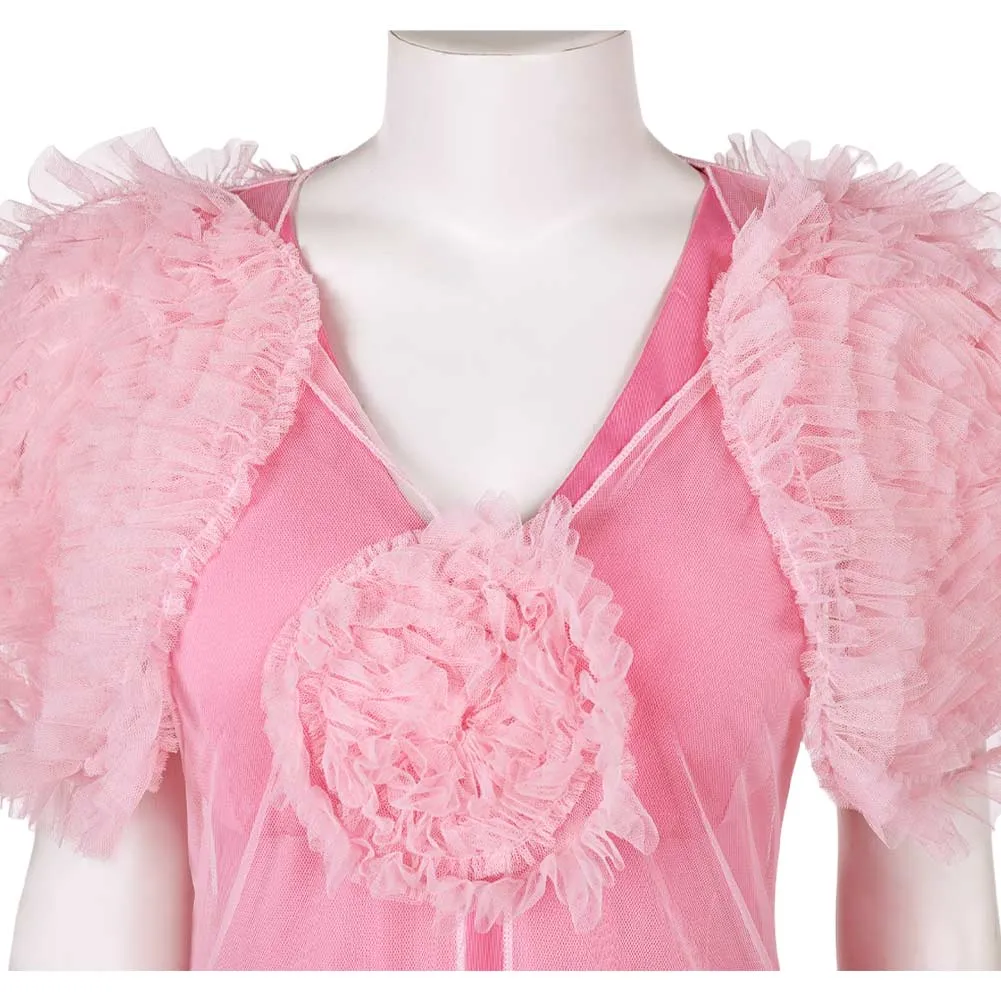 ✓ DHgate 여자를위한 글린다 코스프레 드레스 할로윈 이벤트를위한 치마와 핑크 판타지 파자마 의상 마녀 정장 | 인기 기타 의류