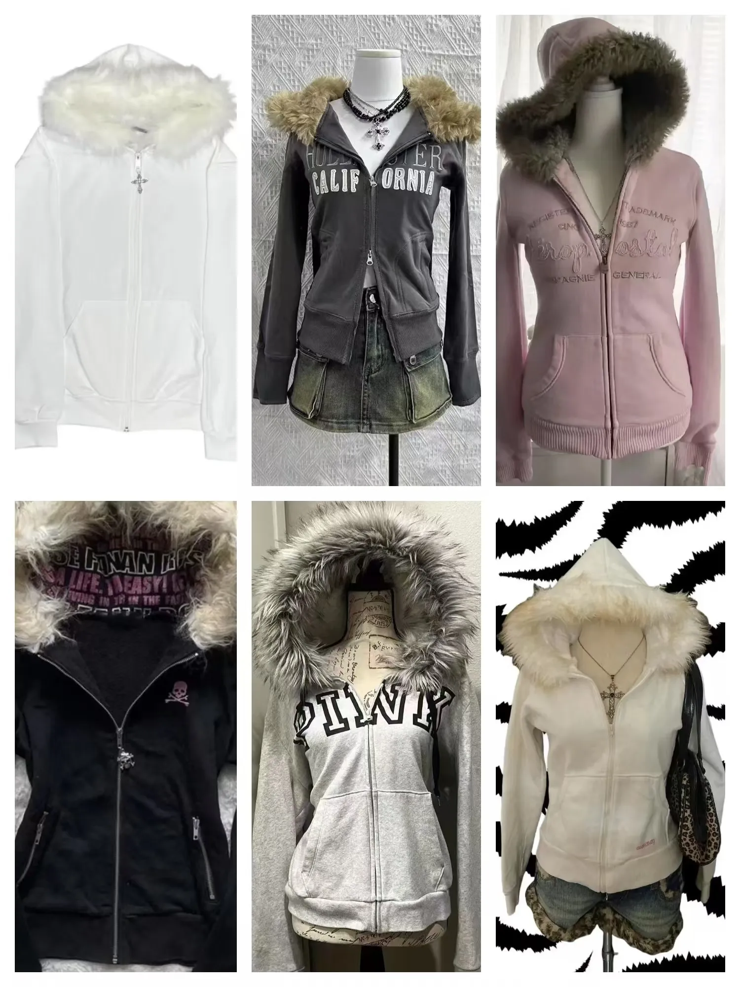 Streetwear Zip Up Hoodie Women Korean Style Casual Zipper