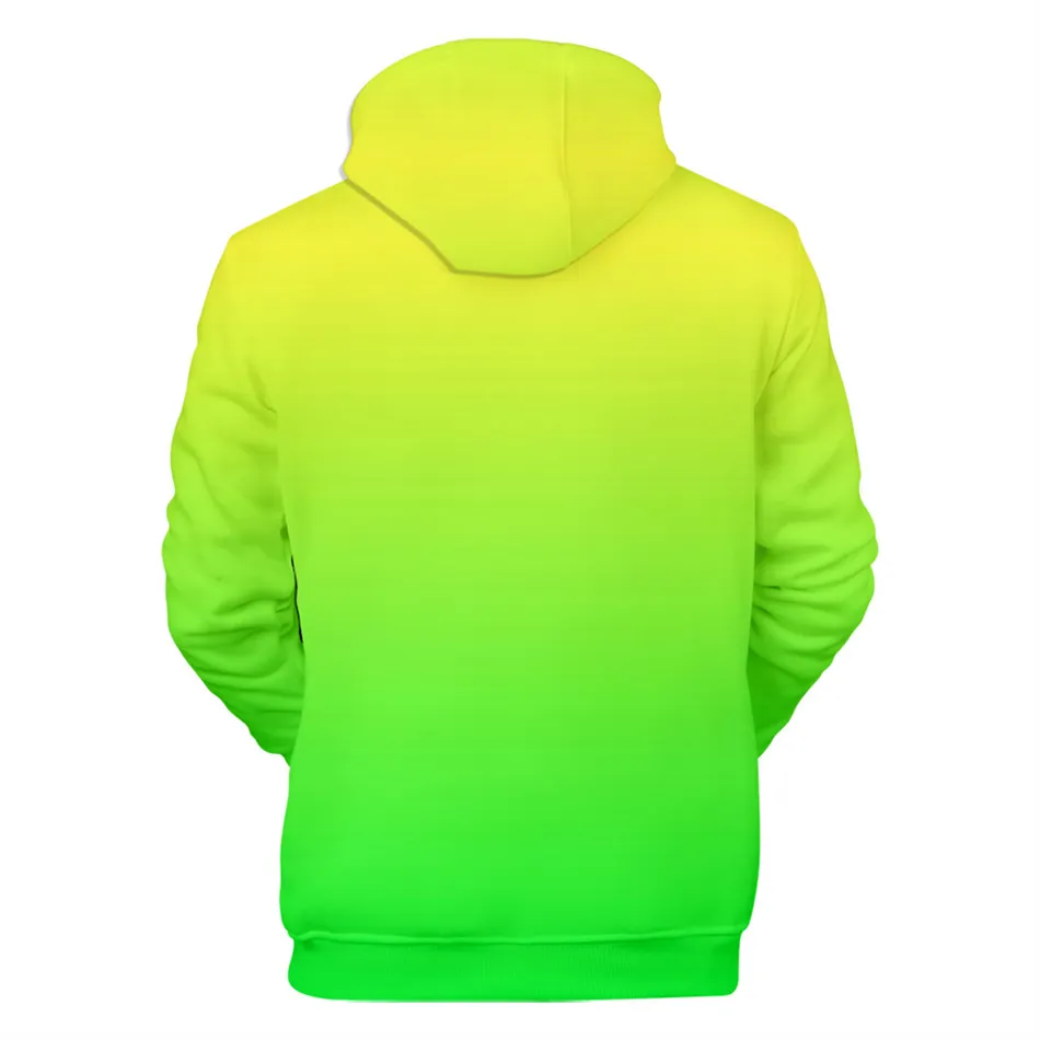 Casual Neon Colored Hoodies Neon Gradient Hoodie Sweatshirt Men