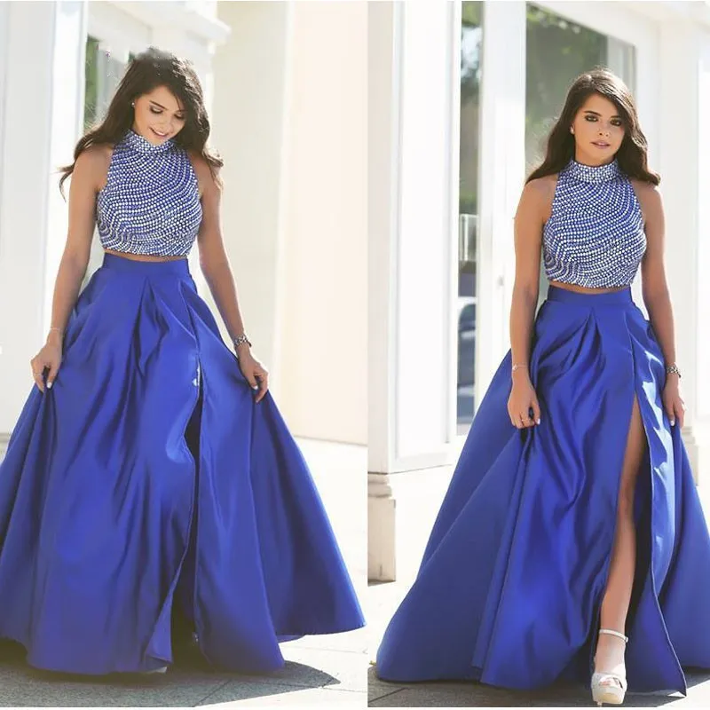 Puffy Sexy Royal Blue Satin Long Skirts With High... From Dh2958055, $37.49  | DHgate.Com