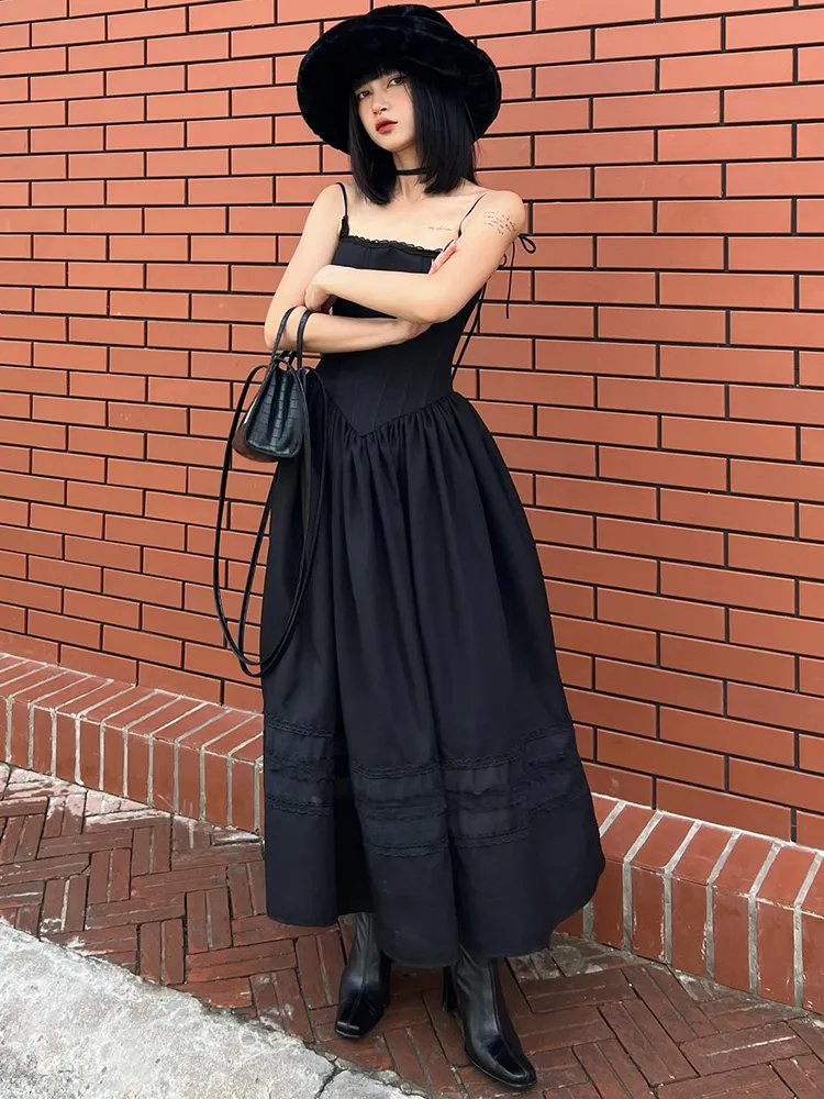 IAMSURE Casual Solid Lace Trim A Line Long Dress Slim... From Dh2958055,  $10.92 | DHgate.Com