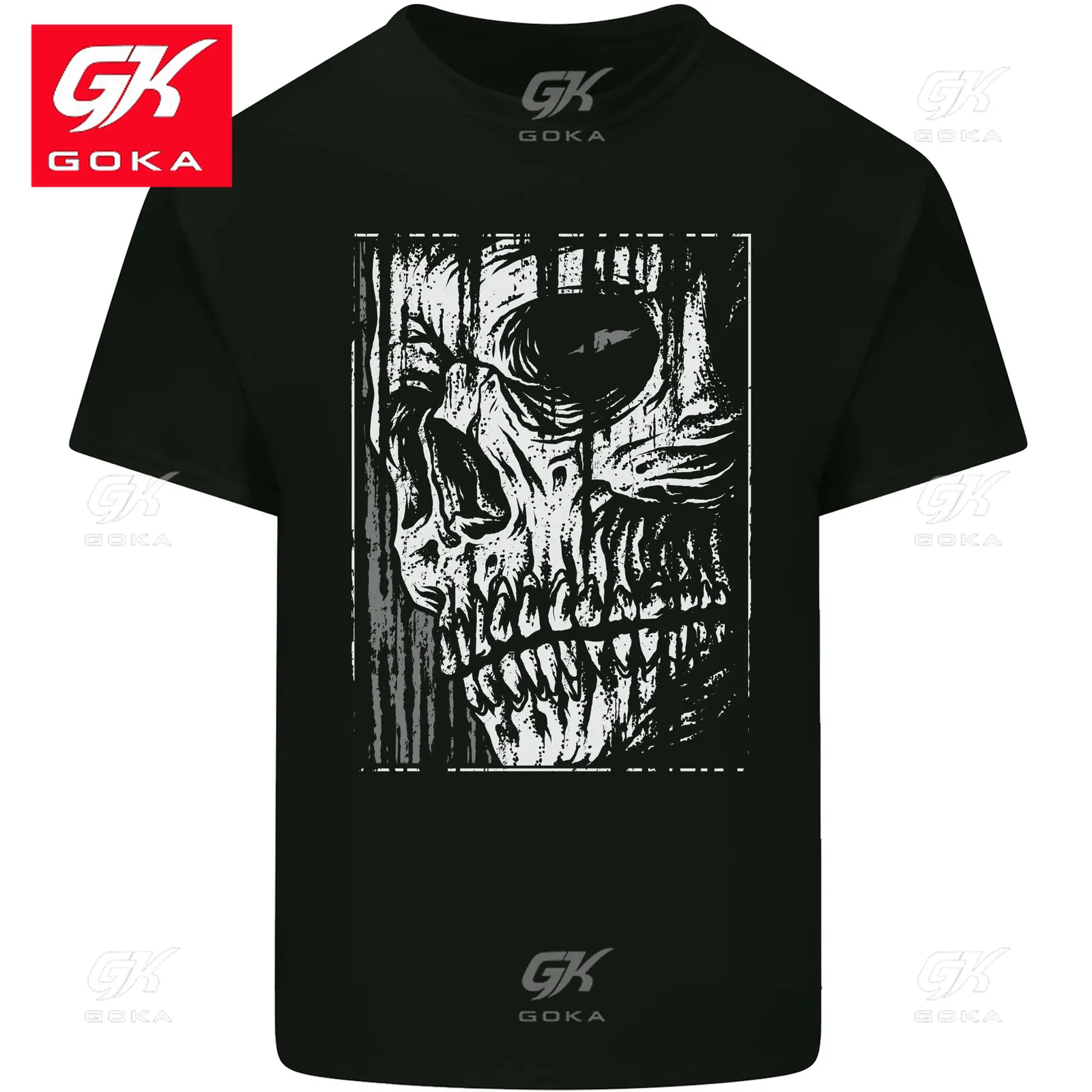 Camiseta De Motivador Gótico De Cráneo De Grim Reaper Para Hombres Algodón,  Estilo Vintage, Camiseta Gráfica Impresa De 43,61 € | DHgate, image size:1600x1600