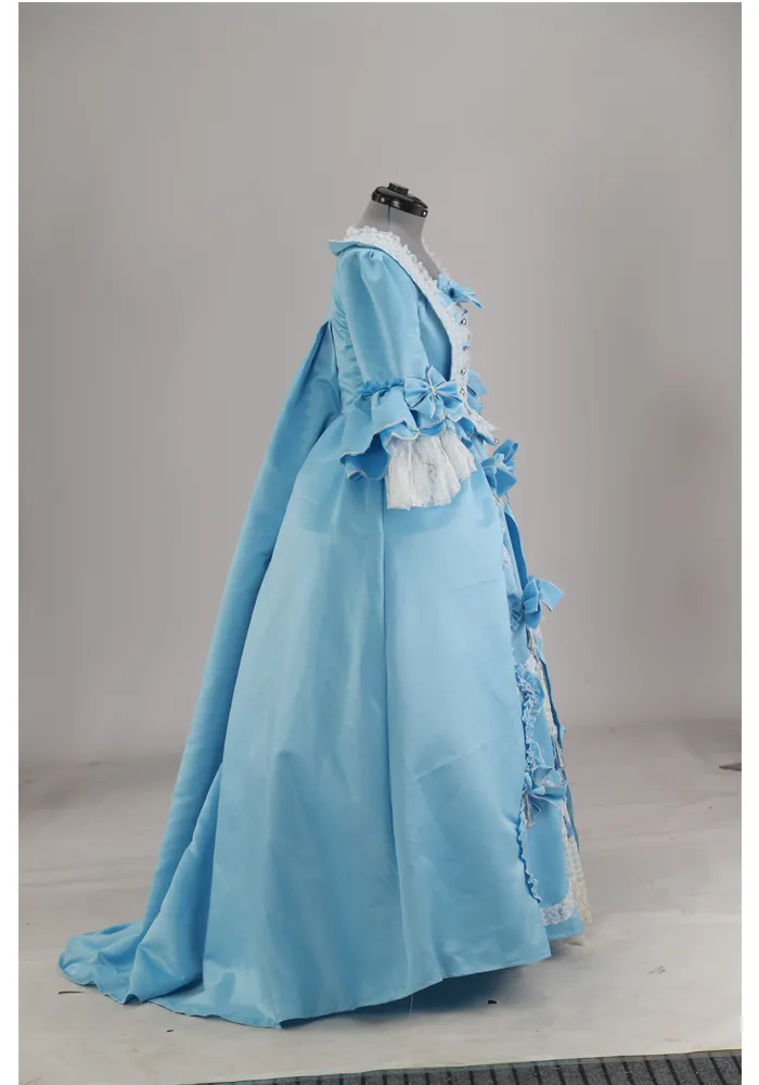 18th Century Blue Rosin Princess Dress for Women Gown for Women's Reenactment