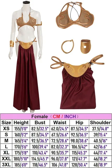 Princess Leia sexy cosplay Slave Dress Set - Sexy...