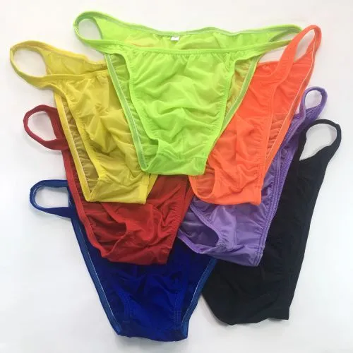 Mens String Bikini Contoured Low Rise Moderate Back G3772 Nylon Spandex ...