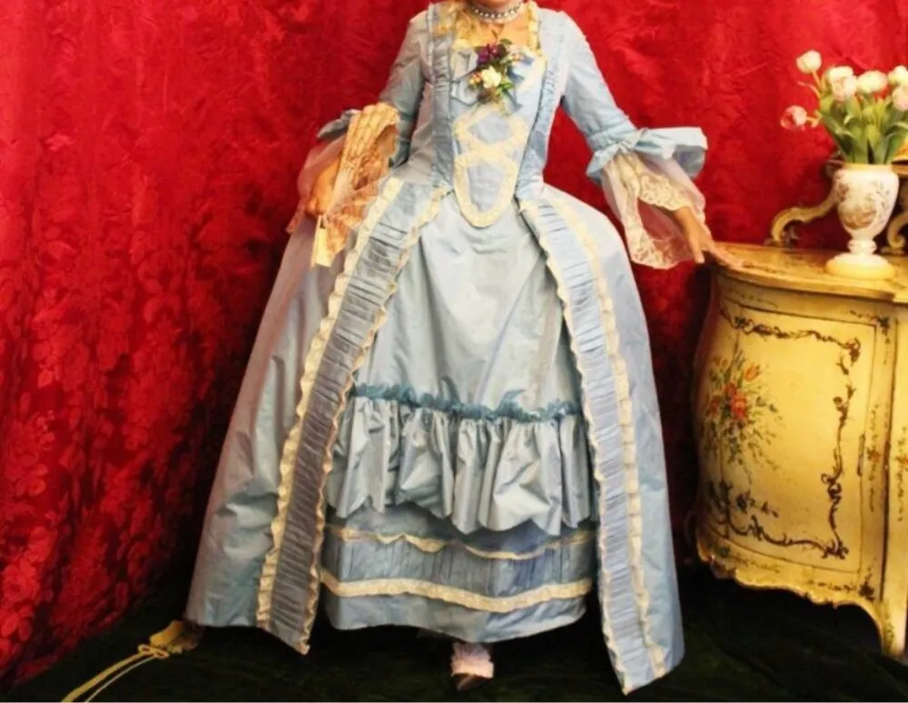 Rococo Marie Antoinette Ball Gown Dress | Blue Satin... From Uledemode_official, $167.99 | DHgate.Com Rococo Marie Antoinette Ball Gown Dress | Blue Satin... From Uledemode_official, $167.99 | DHgate.Com
