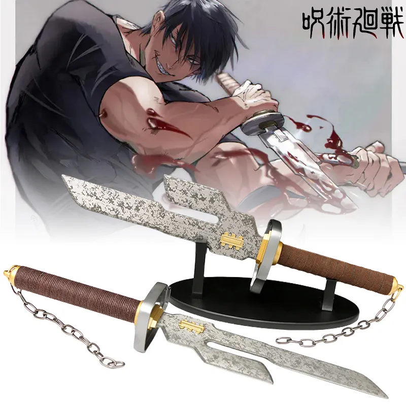 Anime Itadori Yuji Cosplay Sword - Metal Jujutsu Kaisen Weapon With Display Stand