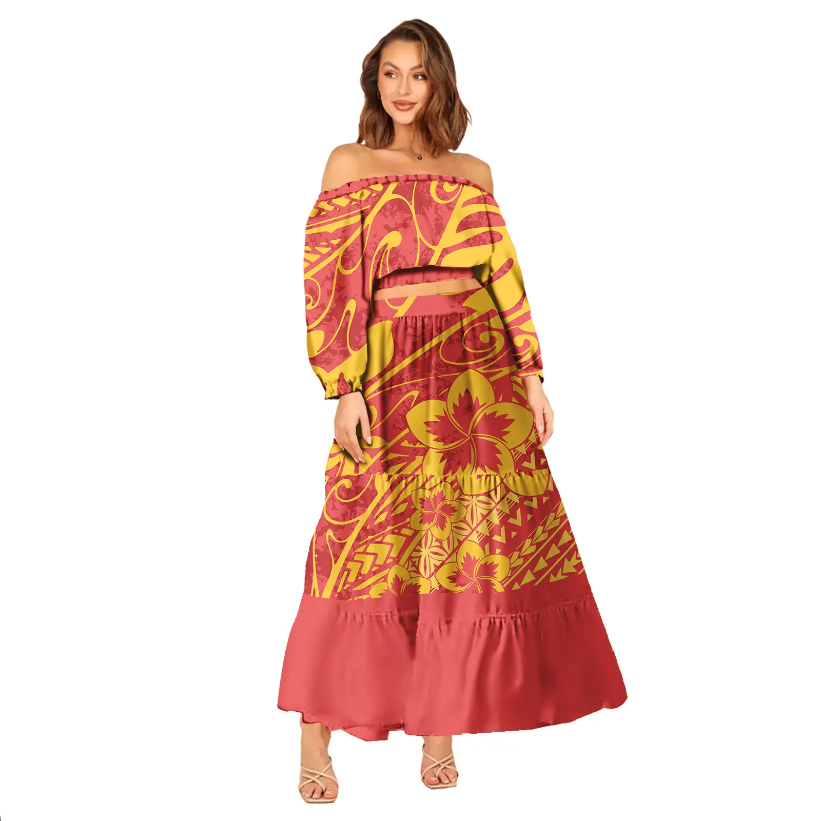Plus Size Hawaiian Dresses: Womens Off Shoulder... From Dh2958055, $29.71  In Bulk