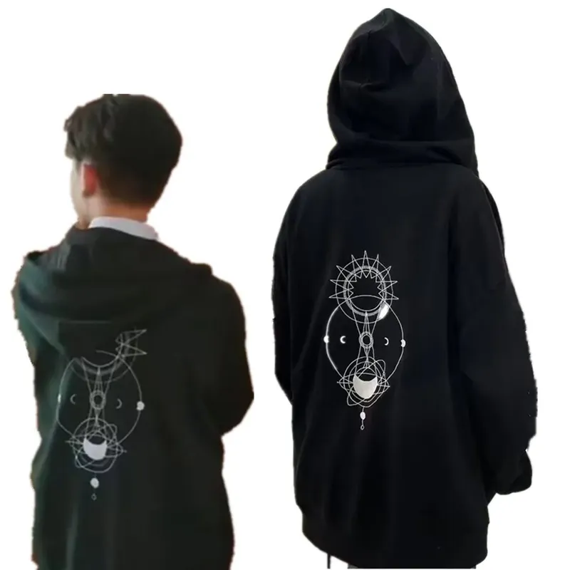 The Eclipse Akk Ayan Cosplay Hoodie Adult Unisex Black Zipper