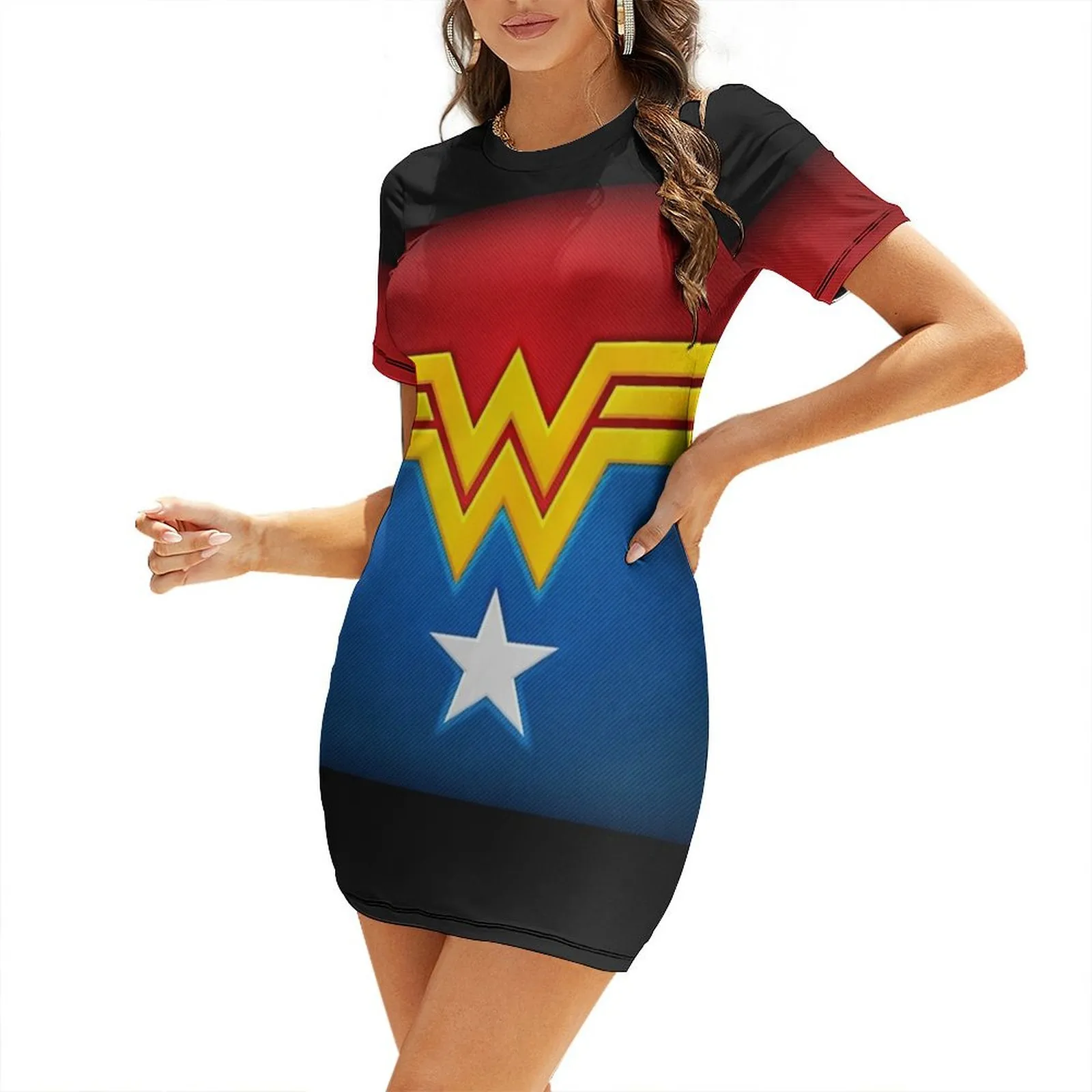 Wonderful Girl Royal Blue and Gold Knee-Length A-Line Dress for Women with  Spaghetti Strap Sleeve from Dhgate Basic & Casual Dresses - price 44.42