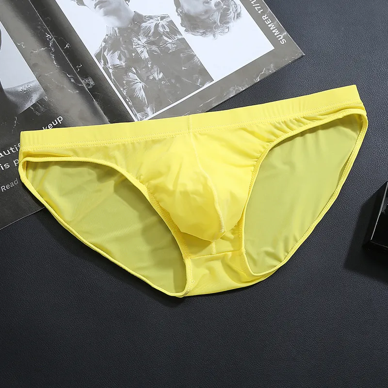 Mini Bikini De Seda Brillante Para Hombre, Ropa Interior Sexy