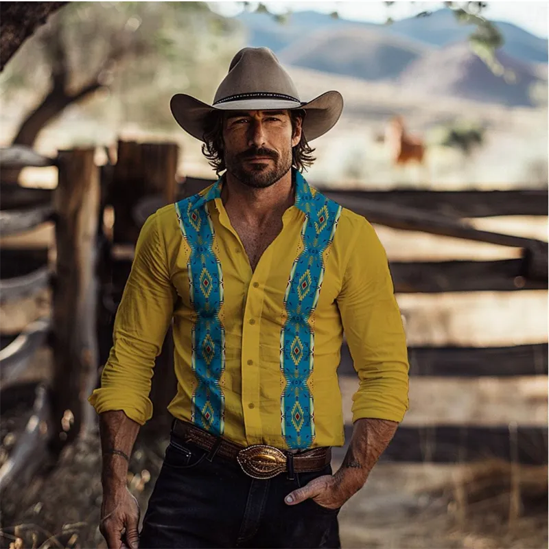 Camisa De Manga Larga Con Tampado 3D De Notas Musical Para Hombre, Top De Solapa Con Boton, Ropa De 10 Tilos, Diseño Cómodo, Tilo Simple / Camisas Para Hombre