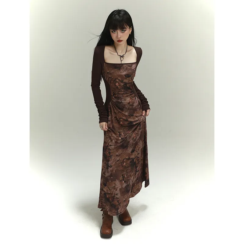 Tie Dye Fairy Dress Womens Square Neck A Line Harajuku Vintage Dress Sweet  2000s Aesthetic Streetwear From Dh2958055, $29.03 In Bulk | DHgate.Com