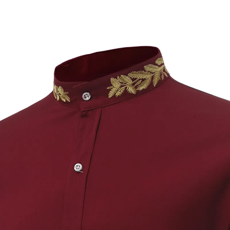 white christmas dresses Dark Red Paisley Dress Shirt M main image 0